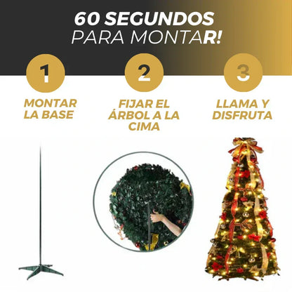 Árbol De Navidad Retractil Premium + Decoración y Regalo Exclusivo!! [SOLO HOY]